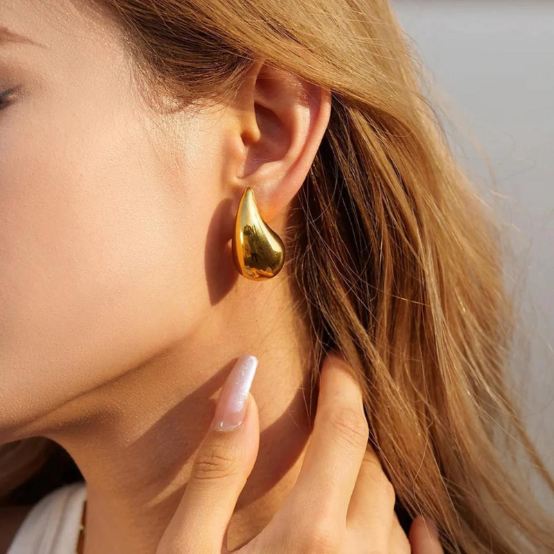 Vintage Teardrop Earrings - Aurielle-Gold-State of Style