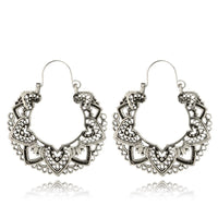 Vintage Totem Drop Earrings-Silver-State of Style