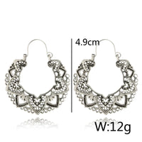 Vintage Totem Drop Earrings-Silver-State of Style