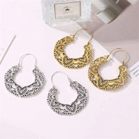 Vintage Totem Drop Earrings-Silver-State of Style
