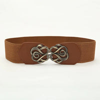 Vivian Traditional Belt – Vintage Wide Belt with Retro Rose Buckle-Brown-State of Style
