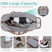 Large Foldable Travel Duffel Bag with Shoe Compartment – Water-Resistant & Durable
