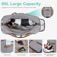 Large Foldable Travel Duffel Bag with Shoe Compartment – Water-Resistant & Durable