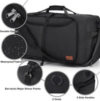 Large Foldable Travel Duffel Bag with Shoe Compartment – Water-Resistant & Durable