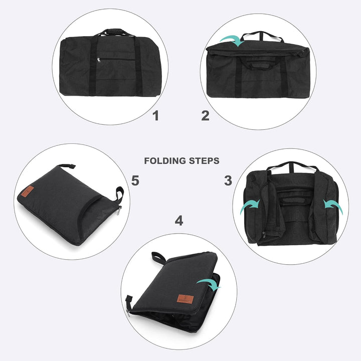 Large Foldable Travel Duffel Bag with Shoe Compartment – Water-Resistant & Durable