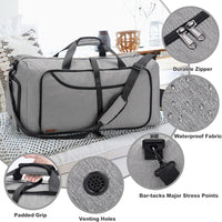 Large Foldable Travel Duffel Bag with Shoe Compartment – Water-Resistant & Durable