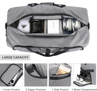 Large Foldable Travel Duffel Bag with Shoe Compartment – Water-Resistant & Durable