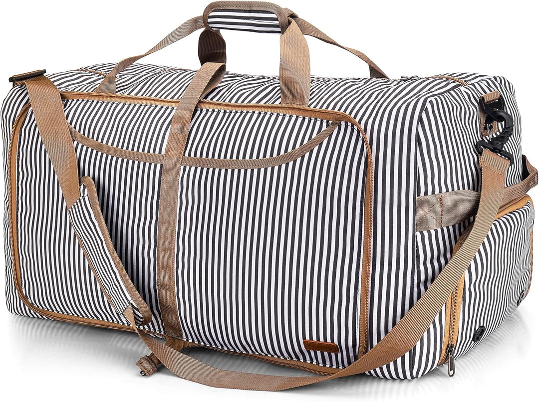 Large Foldable Travel Duffel Bag with Shoe Compartment – Water-Resistant & Durable
