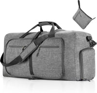 Large Foldable Travel Duffle Bag with Shoe Compartment – Waterproof & Lightweight