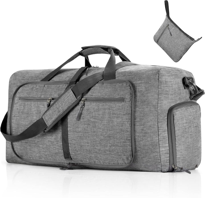 Large Foldable Travel Duffle Bag with Shoe Compartment – Waterproof & Lightweight