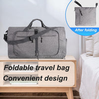 Large Foldable Travel Duffle Bag with Shoe Compartment – Waterproof & Lightweight