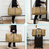 Large Foldable Travel Duffle Bag with Shoe Compartment – Waterproof & Lightweight