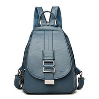 Premium Water-Resistant Leather Backpack for Women