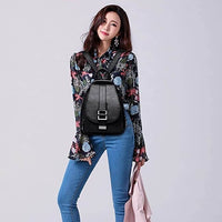 Premium Water-Resistant Leather Backpack for Women