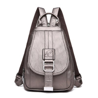 Premium Water-Resistant Leather Backpack for Women