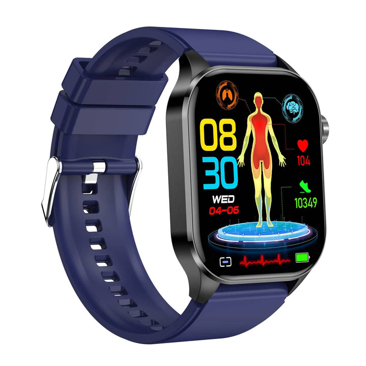 Smartwatch with ECG, Blood Sugar and Blood Pressure Monitoring - HealthSync