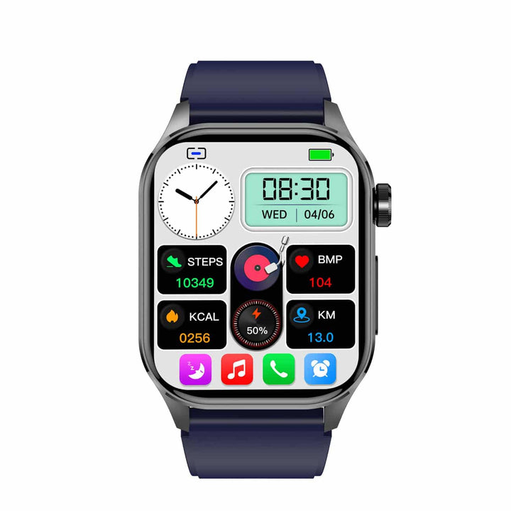 Smartwatch with ECG, Blood Sugar and Blood Pressure Monitoring - HealthSync