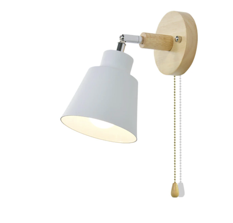 Wall lamp with pull switch - TwistGlow-White-With a Toggle Switch-State of Style