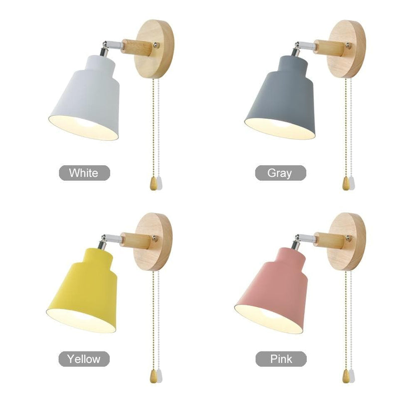 Wall lamp with pull switch - TwistGlow-White-With a Toggle Switch-State of Style