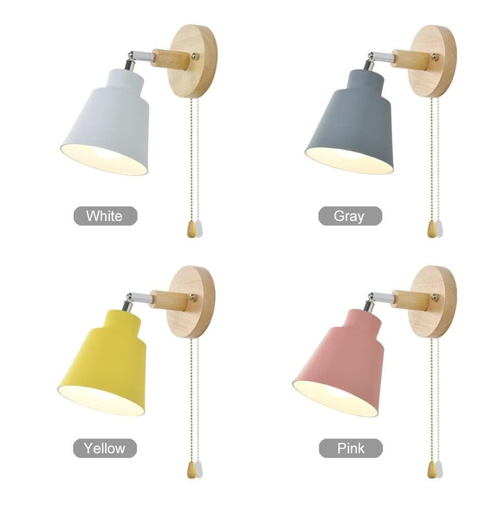 Wall Lamp with Pull Switch - TwistGlow-White-With pull switch-State of Style