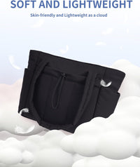Quilted Puffer Tote with Cup Holder & Laptop Sleeve for Travel and Work