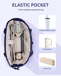 Quilted Puffer Tote with Cup Holder & Laptop Sleeve for Travel and Work