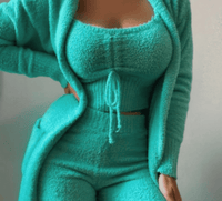 Warm 3-Piece Ladies Clothing Set - Ariana-Green-S-State of Style