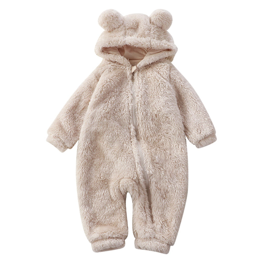 Warm and Adorable Bear Onesie for Babies-Beige-66 (0-6 Months)-State of Style