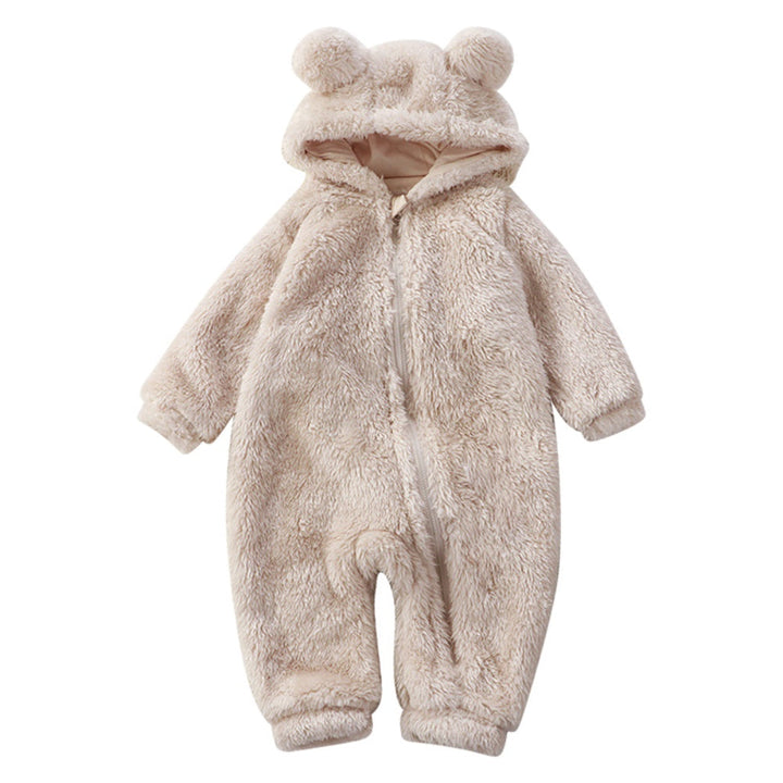 Warm and Adorable Bear Onesie for Babies-Beige-66 (0-6 Months)-State of Style