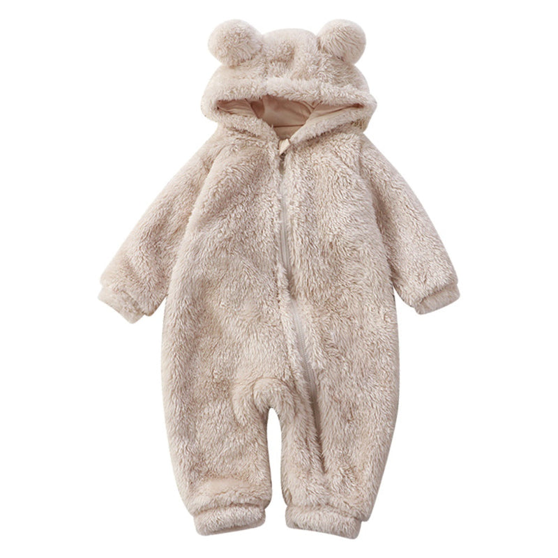 Warm and Adorable Bear Onesie for Babies-Beige-66 (0-6 Months)-State of Style