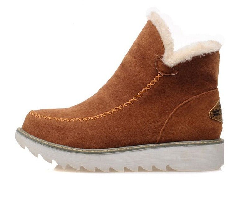 Warm and Comfortable Ladies' Fleece Boots - Olivia-Black-3.5-State of Style