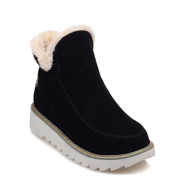 Warm and Comfortable Ladies' Fleece Boots - Olivia-Black-3.5-State of Style
