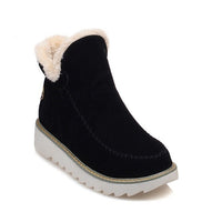 Warm and Comfortable Ladies' Fleece Boots - Olivia-Black-3.5-State of Style