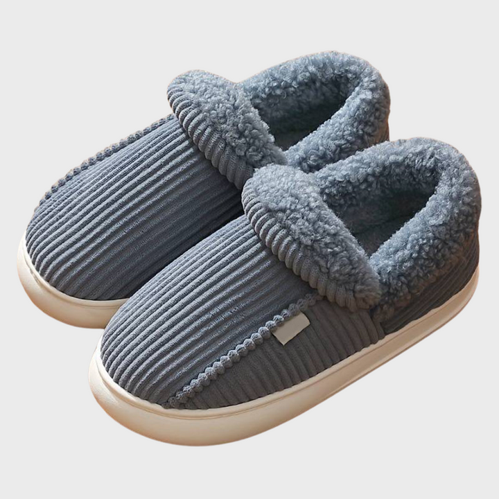Warm and Comfortable Ladies' Slippers - Livia-Blue-3.5-State of Style