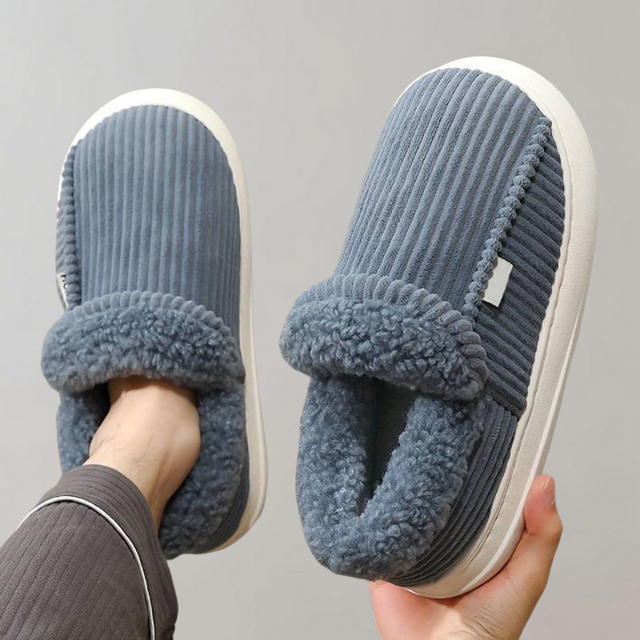 Warm and Comfortable Ladies' Slippers - Livia-Blue-3.5-State of Style