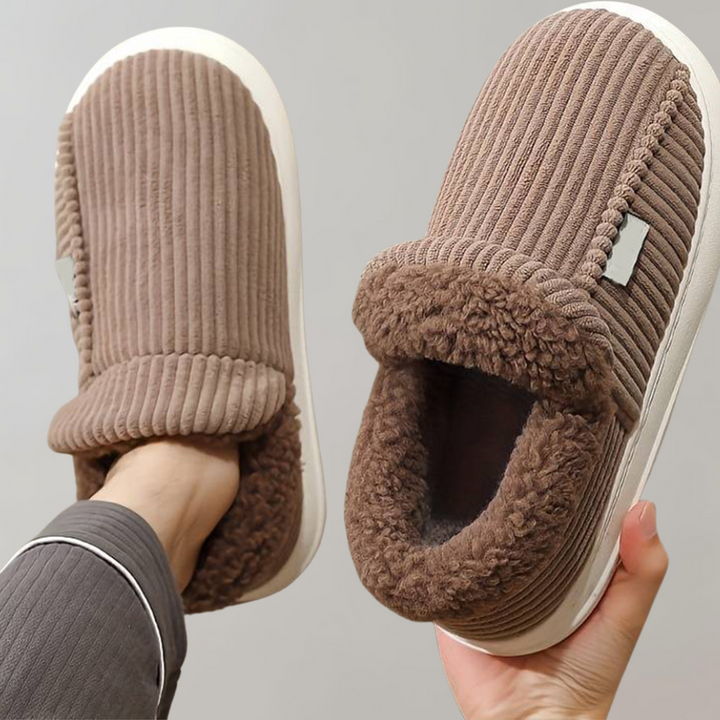 Warm and Comfortable Ladies' Slippers - Livia-Coffee-3.5-State of Style