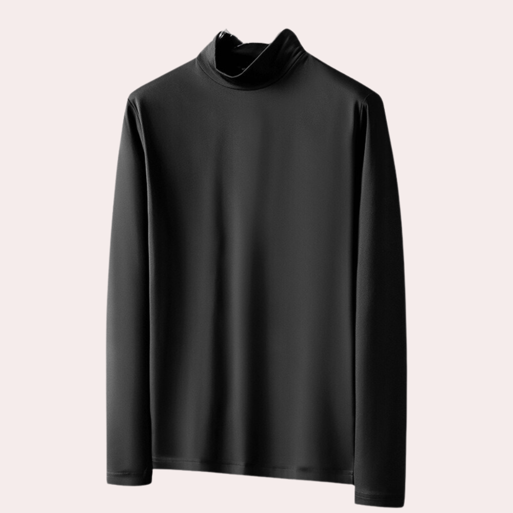 Warm and Comfortable Men's Long Sleeve - Dario-Black-S-State of Style