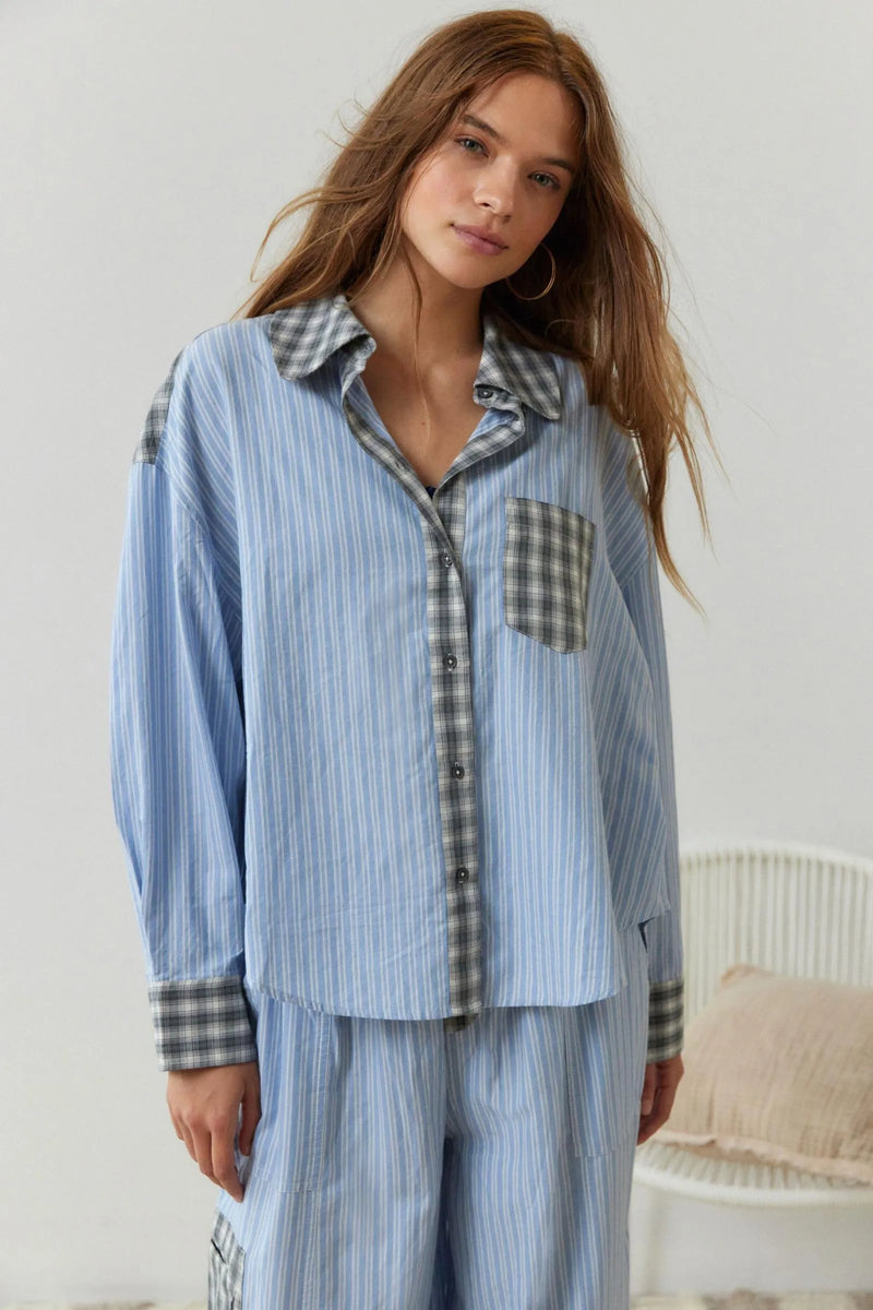 Warm and Comfortable Pyjamas - Noëlle-Blue-S-State of Style