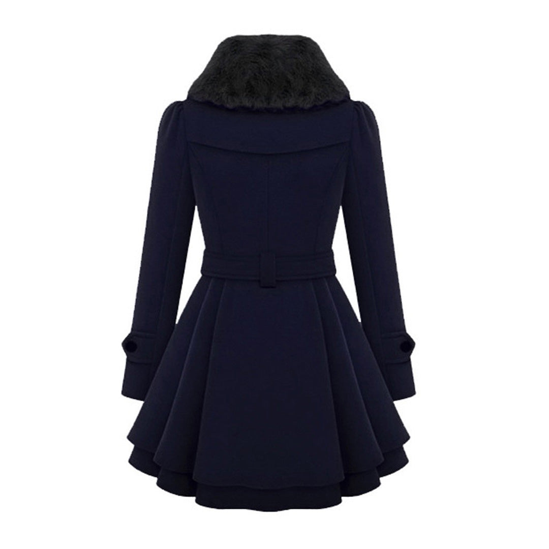 Warm and Long Ladies' Winter Coat - Vivienne-Khaki-S-State of Style
