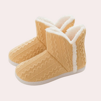 Warm and Soft Knitted Slippers for Women - Elodie-Yellow-3-State of Style