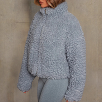 Warm and Soft Ladies' Coat - Livia-Blue-XS-State of Style