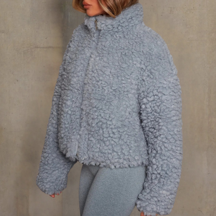 Warm and Soft Ladies' Coat - Livia-Blue-XS-State of Style