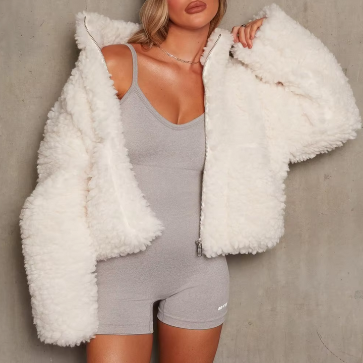 Warm and Soft Ladies' Coat - Livia-White-XS-State of Style