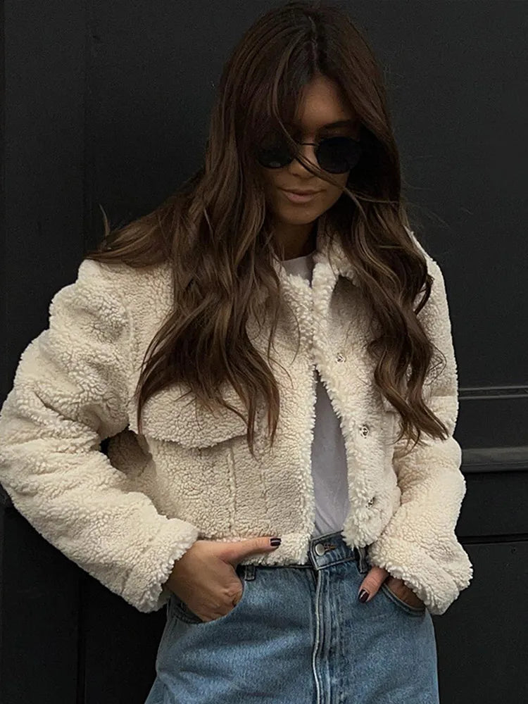 Warm and Stylish Short Coat - Lucia-Beige-XS-State of Style