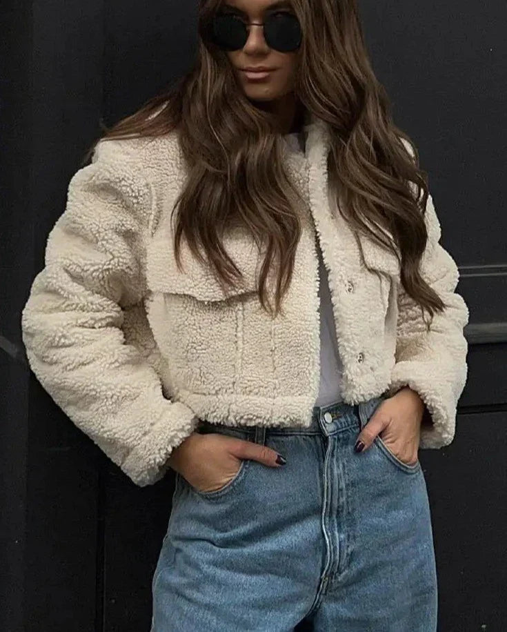 Warm and Stylish Short Jacket - Lucia-Beige-XS-State of Style