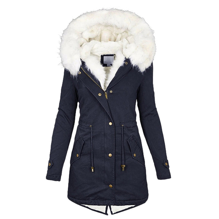 Warm and Stylish Winter Coat - Elin-Navy blue-S-State of Style