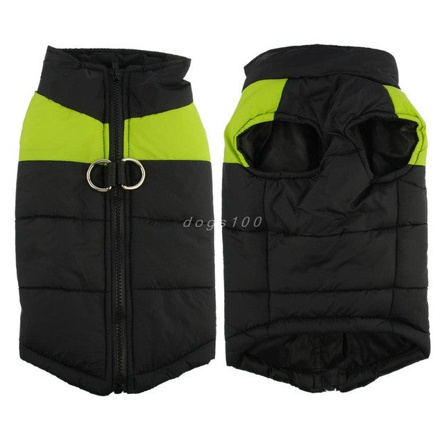 Warm and Water-Repellent Dog Coat - WarmPaws-S-Green-State of Style