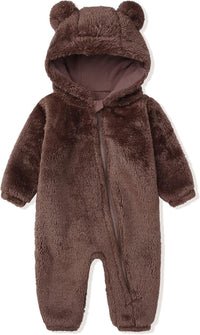 Warm Baby Romper with Hood-Footed-brown-0-3M-State of Style