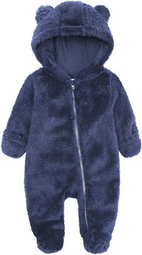 Warm Baby Romper with Hood-Footed-navy-0-3M-State of Style