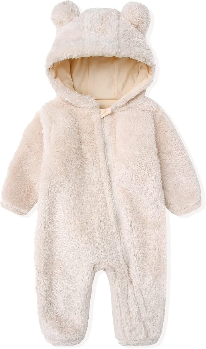 Warm Baby Romper with Hood-Footless beige-0-3M-State of Style